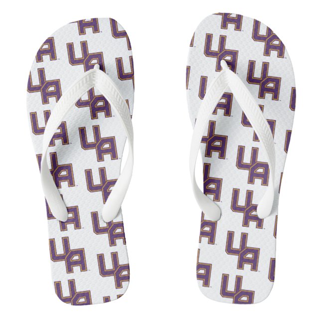 Universität Albany - Initials-Logo Flip Flops (Fußbett)