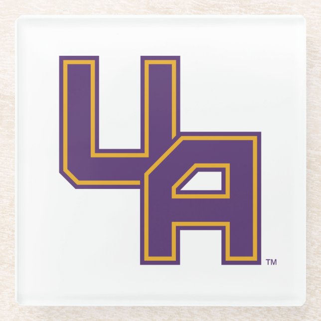 Universität Albany - Initials-Logo Glasuntersetzer (Vorderseite)