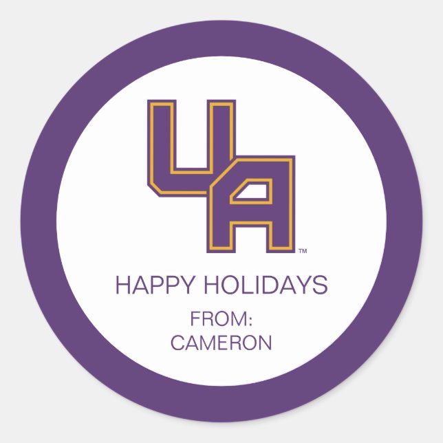 Universität Albany - Initials-Logo Runder Aufkleber (Vorderseite)