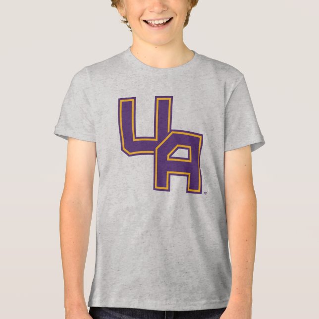 Universität Albany - Initials-Logo Tri-Blend Shirt (Vorderseite)