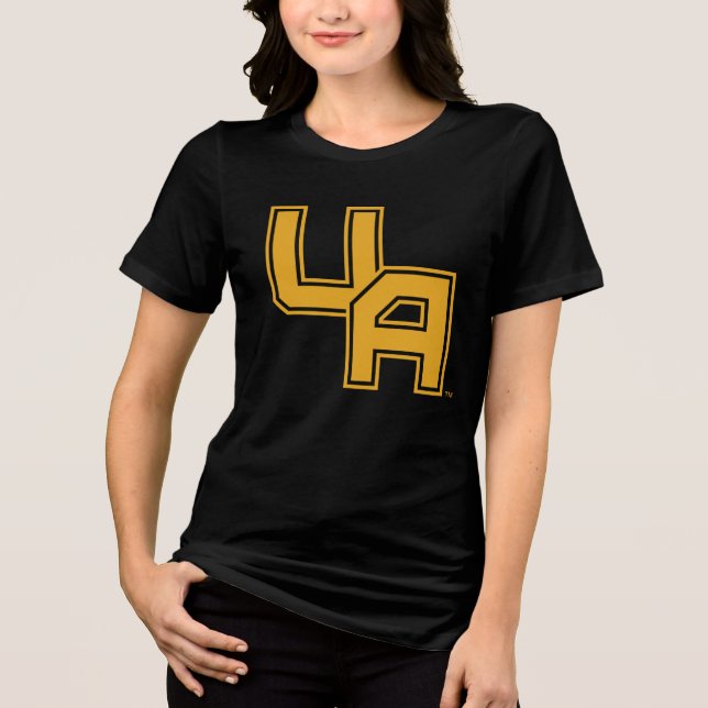 Universität Albany - Initials-Logo Tri-Blend Shirt (Vorderseite)