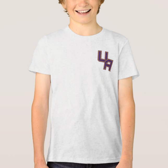 Universität Albany - Initials-Logo Tri-Blend Shirt (Vorderseite)