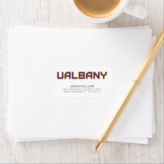 Universität Albany Wordmark Adressaufkleber