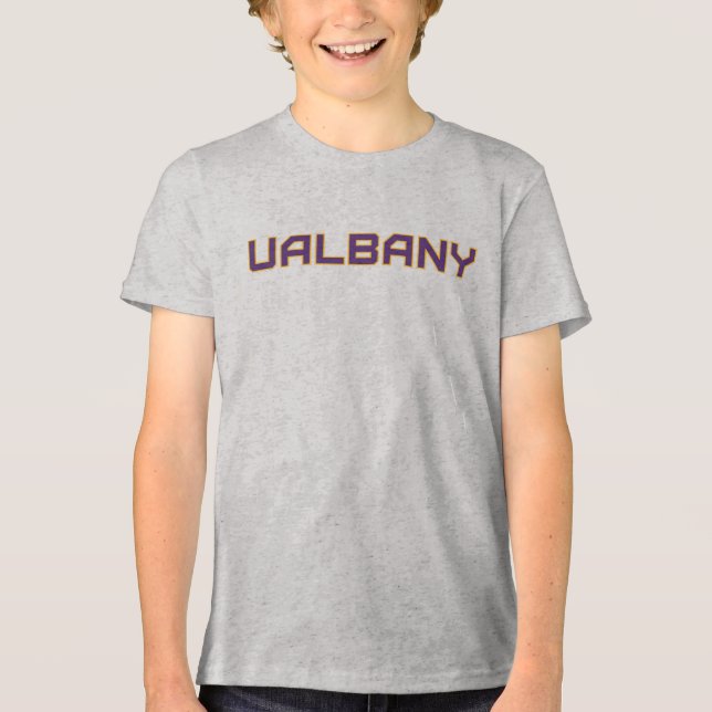 Universität Albany Wordmark Tri-Blend Shirt (Vorderseite)