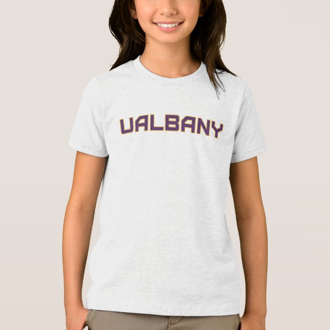 Universität Albany Wordmark Tri-Blend Shirt (Vorderseite)