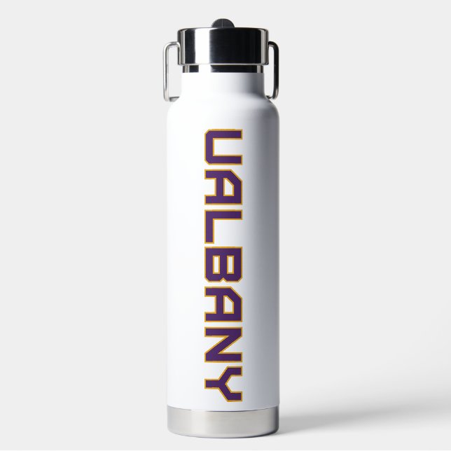 Universität Albany Wordmark Trinkflasche (Vorderseite)
