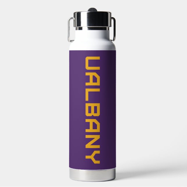 Universität Albany Wordmark Trinkflasche (Vorderseite)