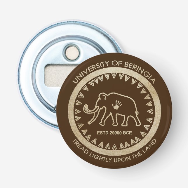 Universität Beringia Mammoth Flaschenöffner (Vorderseite)