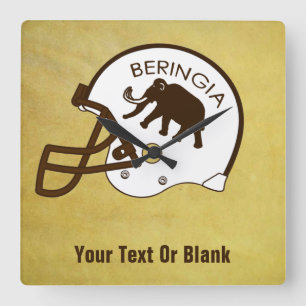 Universität Beringia Mammoth Helmet Quadratische Wanduhr