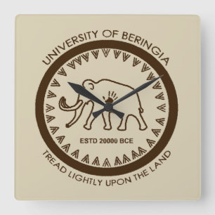 Universität Beringia Mammoth Quadratische Wanduhr