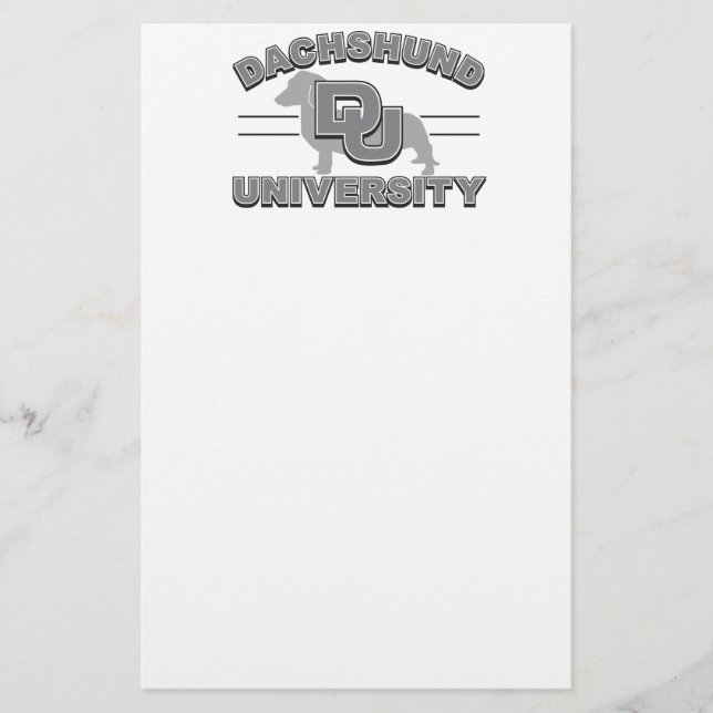 Universität Dackel Briefpapier (Vorderseite)