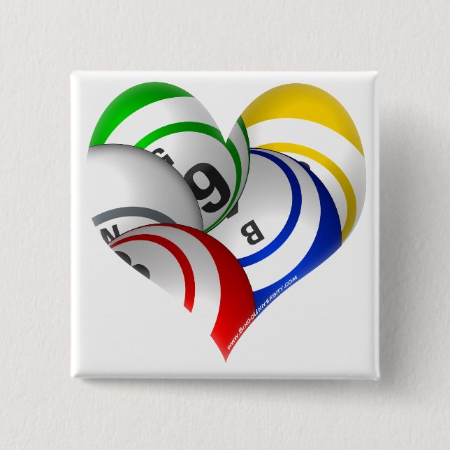 Universität des Bingobingo-Herzknopfes Button (Vorderseite)