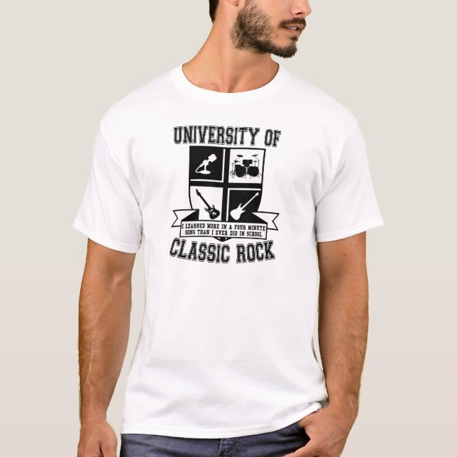 Universität des klassischen Felsens T-Shirt (Vorderseite)