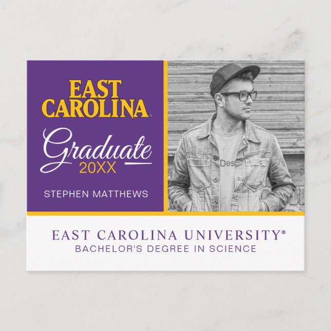 Universität East Carolina | East Carolina Ankündigungspostkarte (Vorderseite)