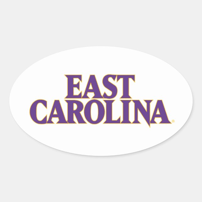 Universität East Carolina | East Carolina Ovaler Aufkleber (Vorderseite)