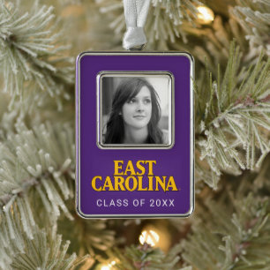 Universität East Carolina East Carolina Rahmen-Ornament Silber