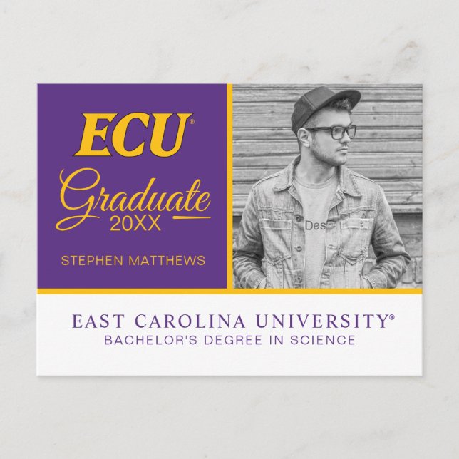 Universität East Carolina | ECU-Logo Ankündigungspostkarte (Vorderseite)
