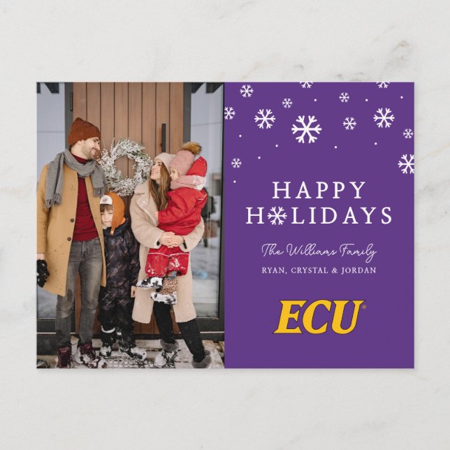 Universität East Carolina | ECU-Logo Feiertagspostkarte (Vorderseite)