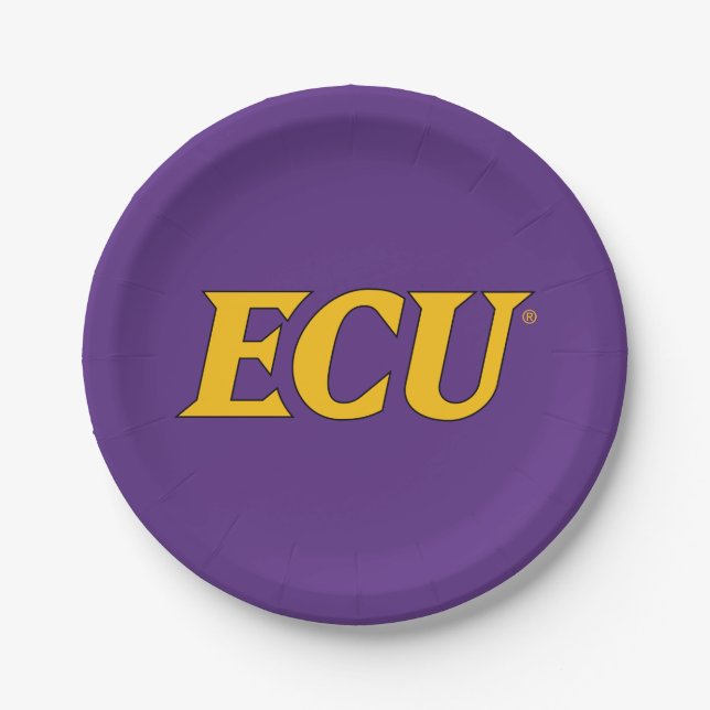 Universität East Carolina | ECU-Logo Pappteller (Vorderseite)