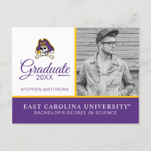 Universität East Carolina ECU Piraten Ankündigungspostkarte