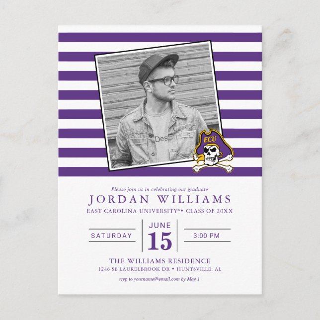 Universität East Carolina | ECU Piraten Ankündigungspostkarte (Vorderseite)