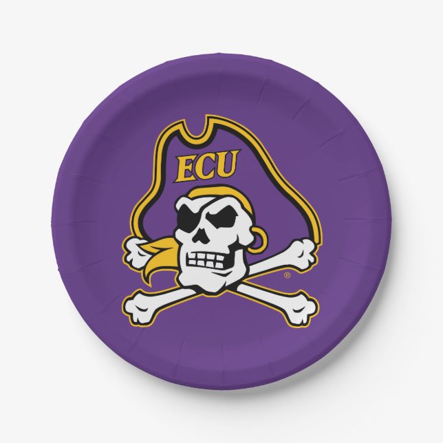 Universität East Carolina | ECU Piraten Pappteller (Vorderseite)