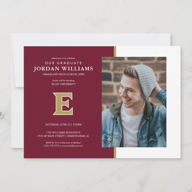 Universität Elon E Ankündigung (Vorderseite)