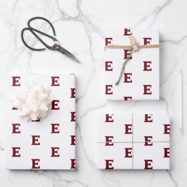 Universität Elon E Geschenkpapier Set (Vorderseite)
