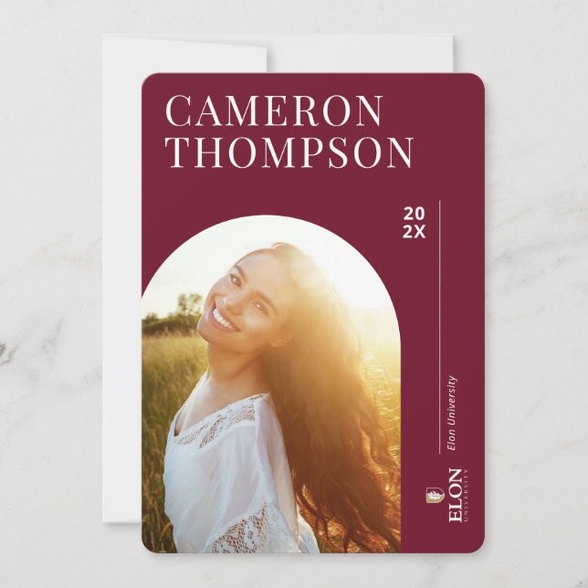 Universität Elon Einladung (Vorderseite)