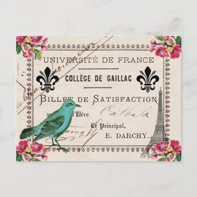 Universität Frankreich Vintag Postkarte Französisc (Vorderseite)