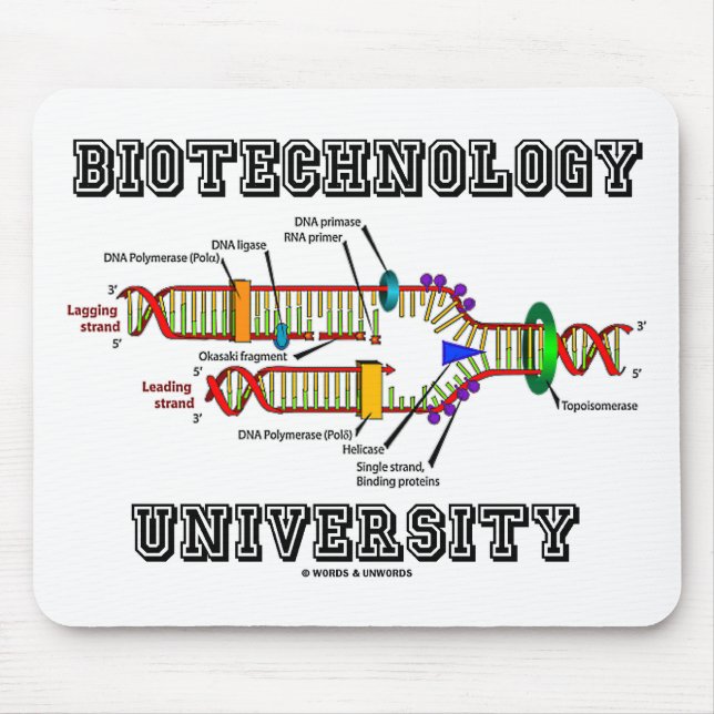 Universität für Biotechnologie (DNA-Replikation) Mousepad (Vorne)