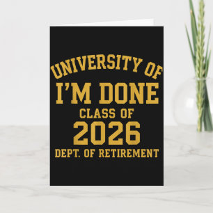 Universität Ich Bin Fertig Ruhestand Lustige Karri Karte