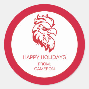 Universität Jacksonville Staat Holiday Runder Aufkleber