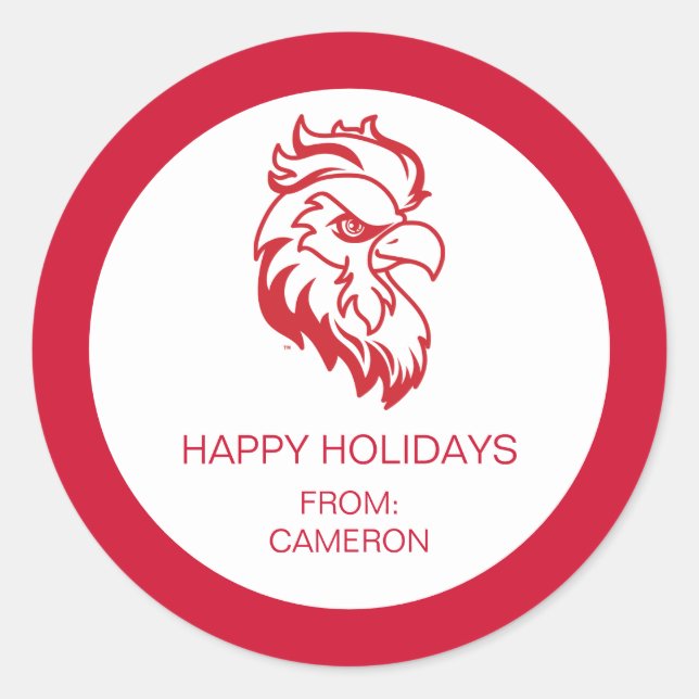 Universität Jacksonville Staat Holiday Runder Aufkleber (Vorderseite)