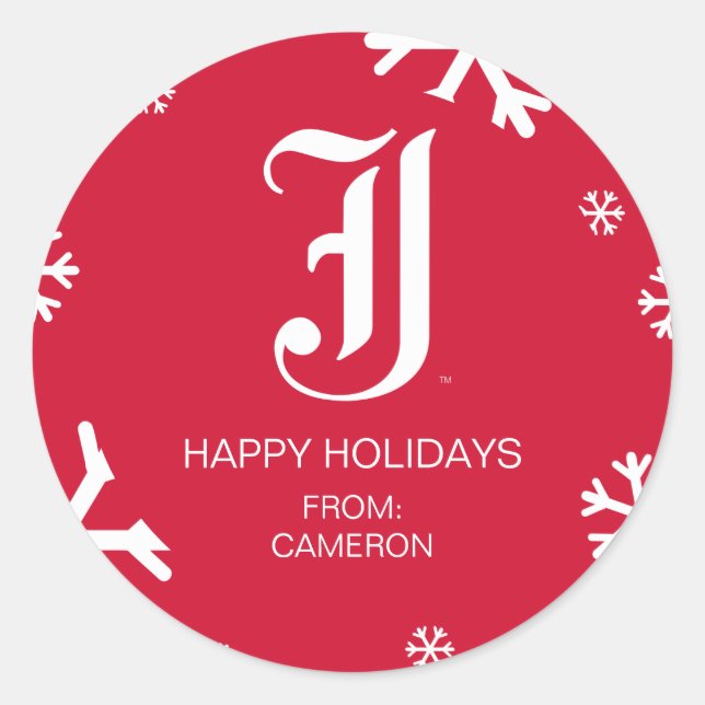 Universität Jacksonville Staat Holiday Runder Aufkleber (Vorderseite)