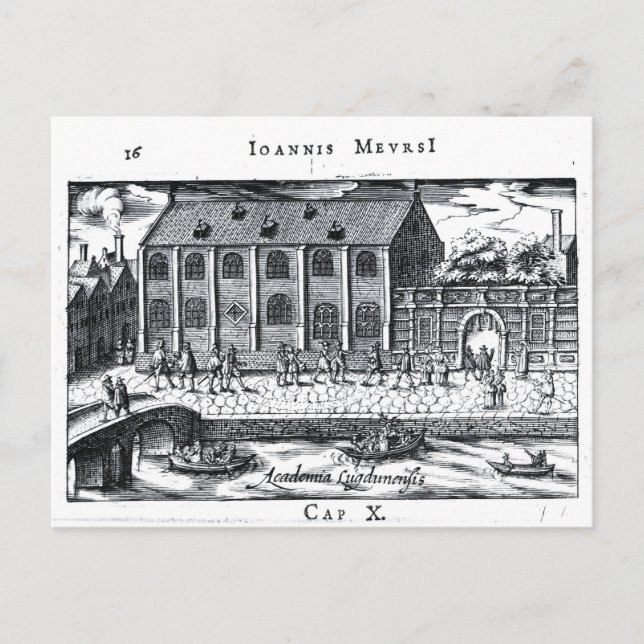 Universität Leiden, "A Dutch Athens" Postkarte (Vorderseite)