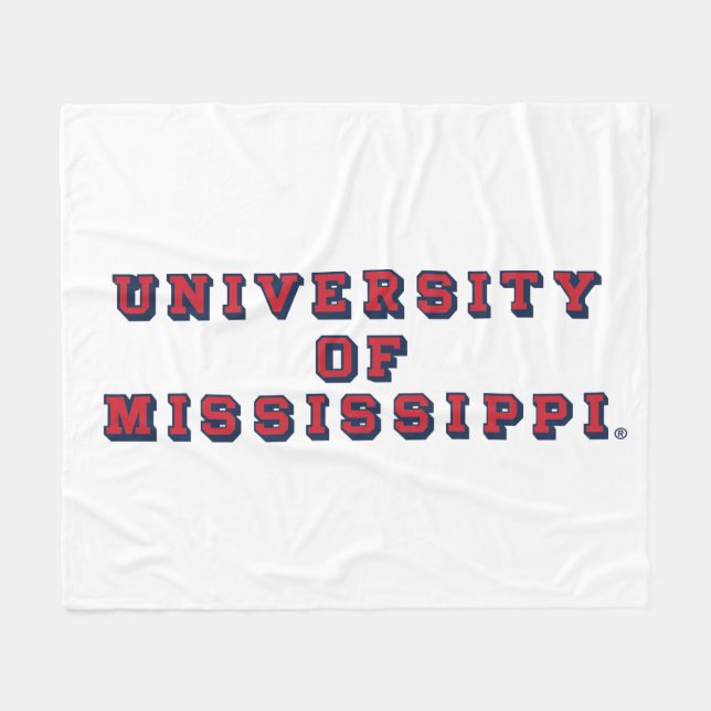 Universität Mississippi | Blocktyp Fleecedecke (Vorderseite (Horizontal))
