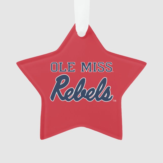 Universität Mississippi | Ole Miss Rebels Ornament (Vorderseite)