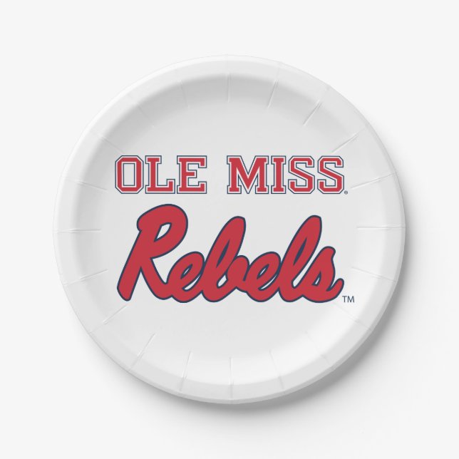 Universität Mississippi | Ole Miss Rebels Pappteller (Vorderseite)