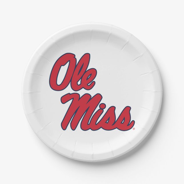 Universität Mississippi | Ole Miss Script Pappteller (Vorderseite)