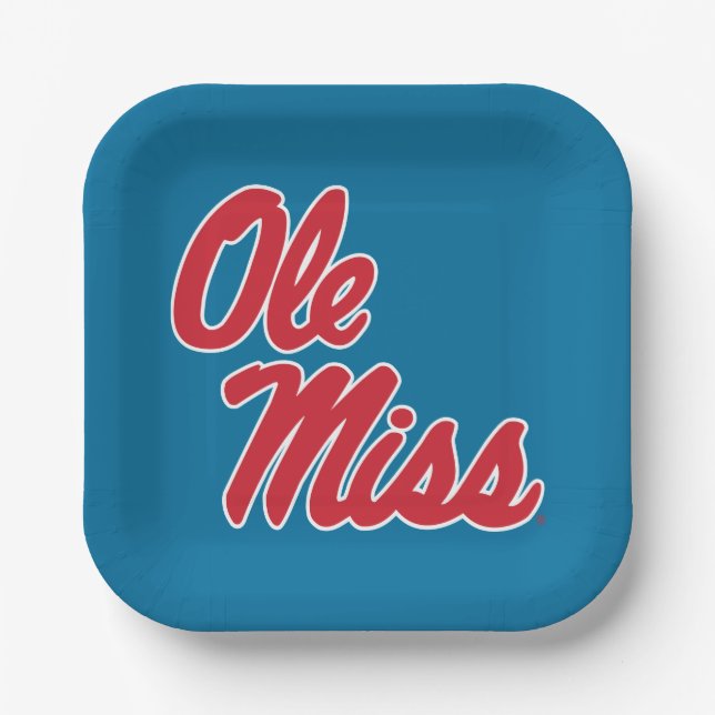 Universität Mississippi | Ole Miss Script Pappteller (Vorderseite)