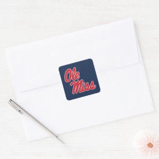 Universität Mississippi | Ole Miss Script Quadratischer Aufkleber
