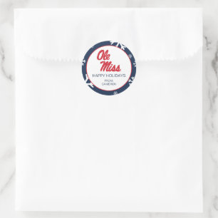 Universität Mississippi   Ole Miss Script Runder Aufkleber
