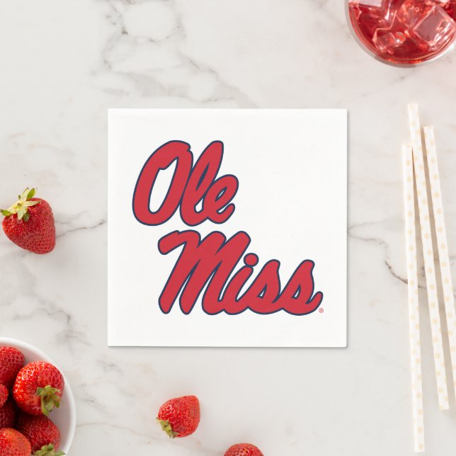 Universität Mississippi | Ole Miss Script Serviette (Beispiel)