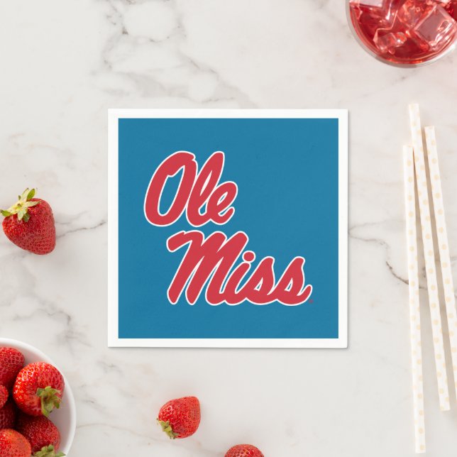 Universität Mississippi | Ole Miss Script Serviette (Beispiel)