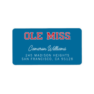 Universität Mississippi Ole Miss Wordmark Adressaufkleber
