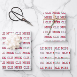Universität Mississippi   Ole Miss Wordmark Geschenkpapier Set