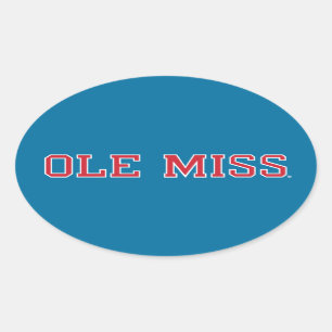 Universität Mississippi   Ole Miss Wordmark Ovaler Aufkleber