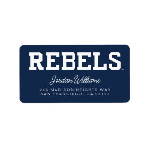 Universität Mississippi Rebels Wordmark Adressaufkleber