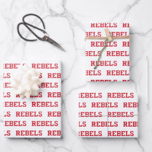 Universität Mississippi Rebels Wordmark Geschenkpapier Set
